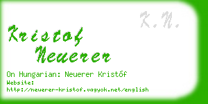 kristof neuerer business card